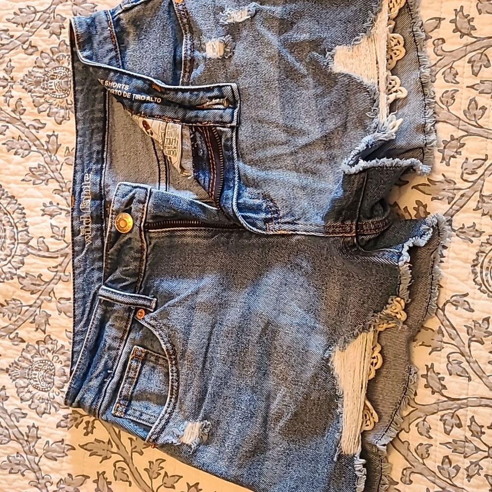 Distressed Jean shorts